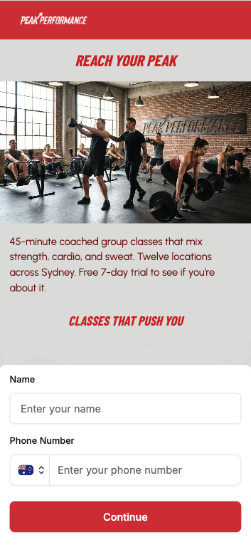 Fitness & Wellness Demo Screenshot